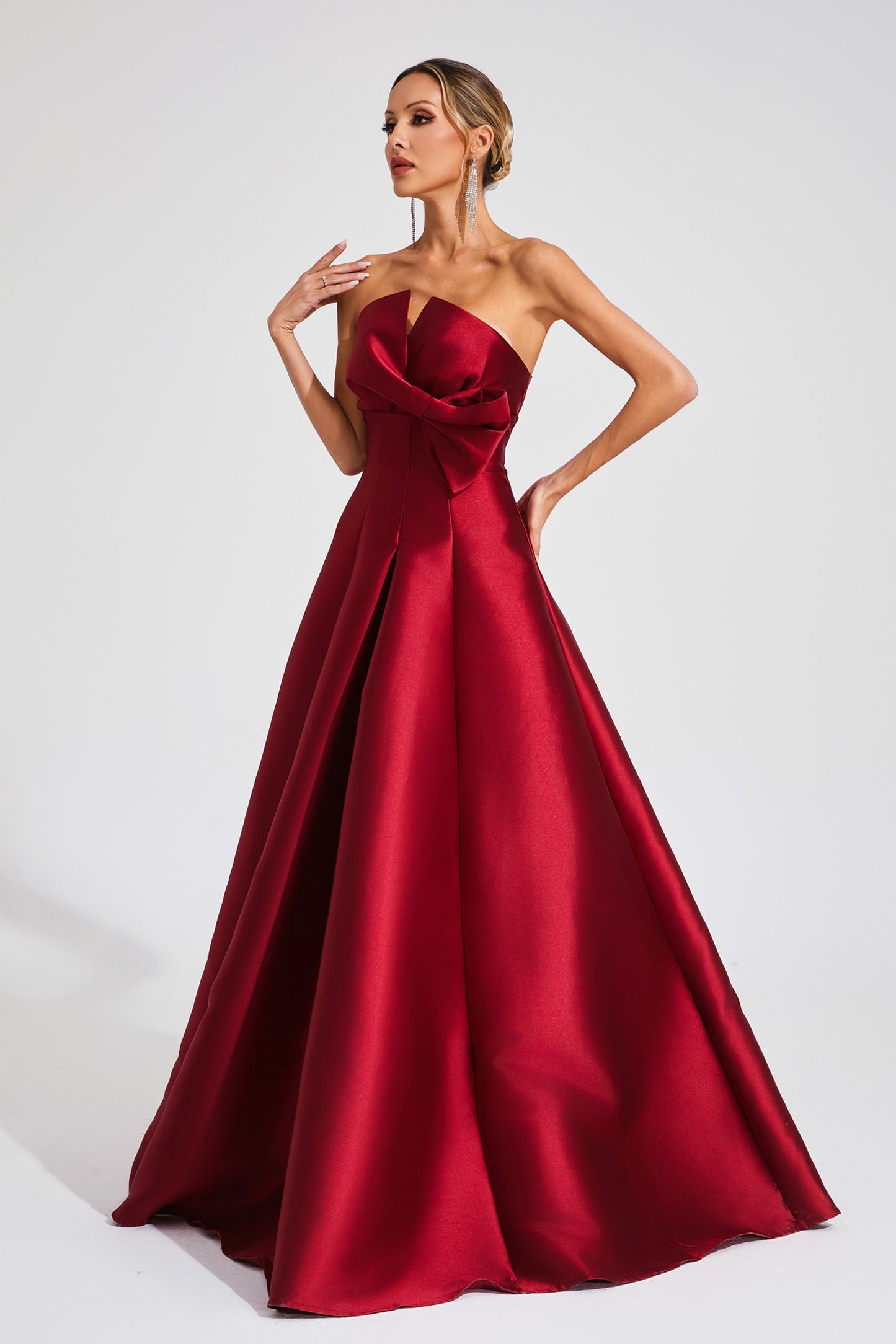 Hornby Red Bow Off Shoulder Dress