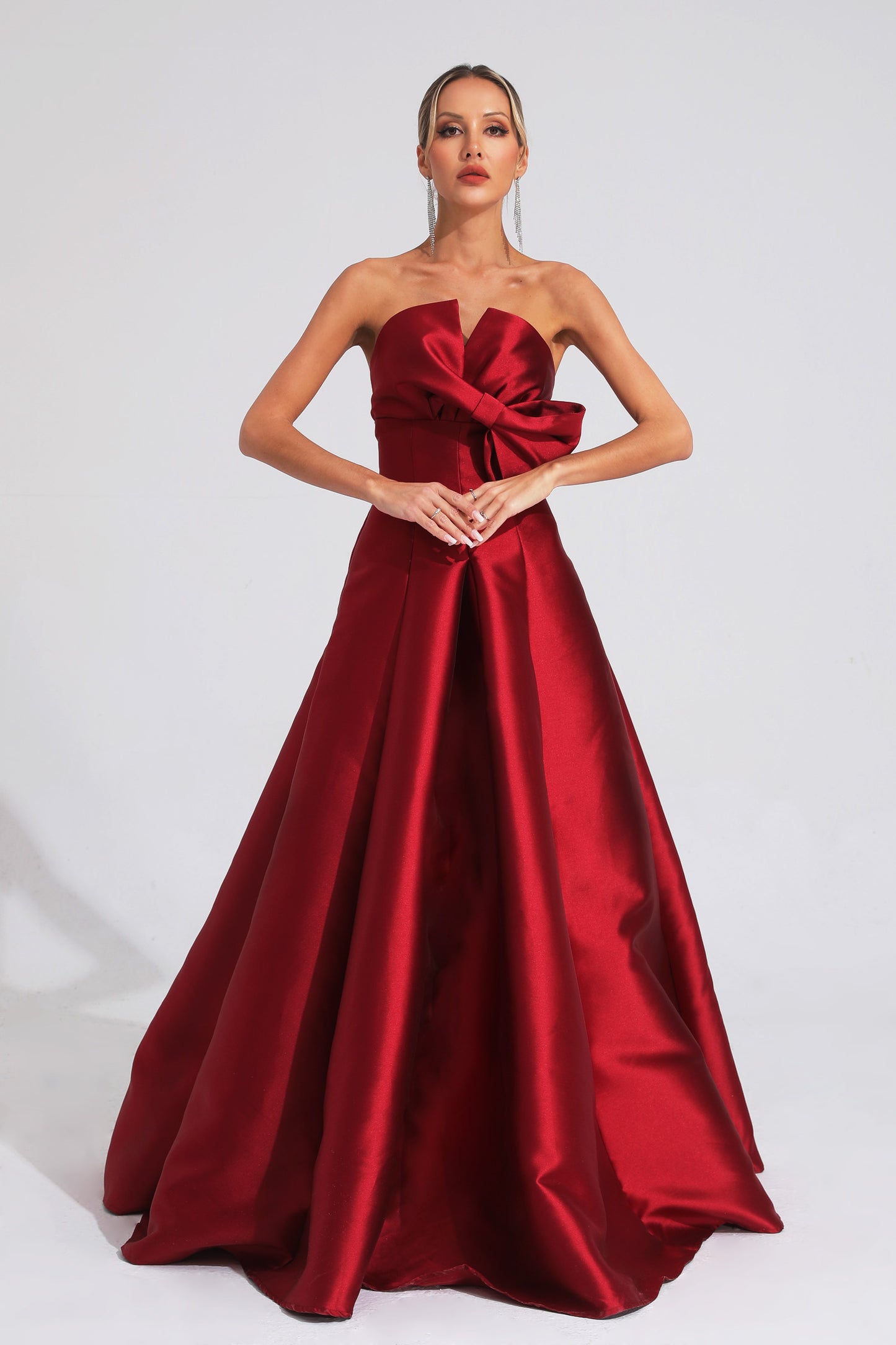Hornby Red Bow Off Shoulder Dress