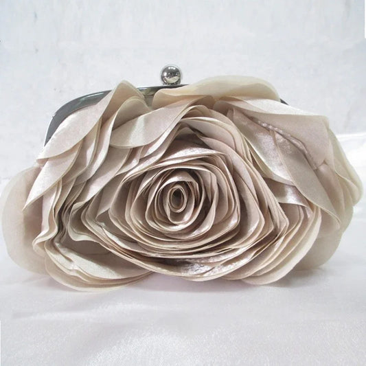 Floral Design Evening Bag Wedding Chain Clutch Bag