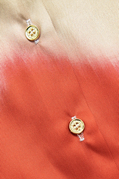 Hula Multicolor Satin Long Sleeve Collar Button Shirt