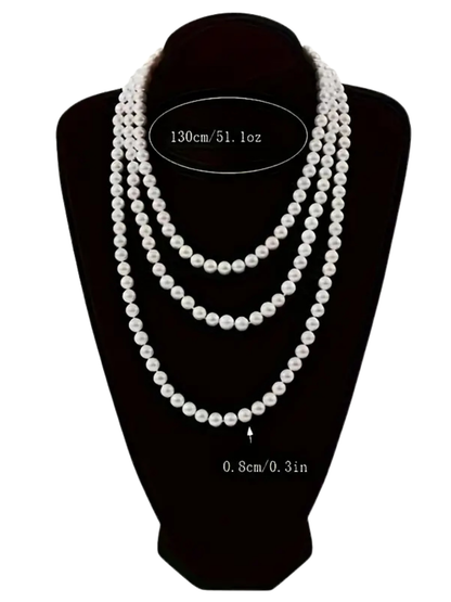 Simple Knotted Multilayer Long Necklace