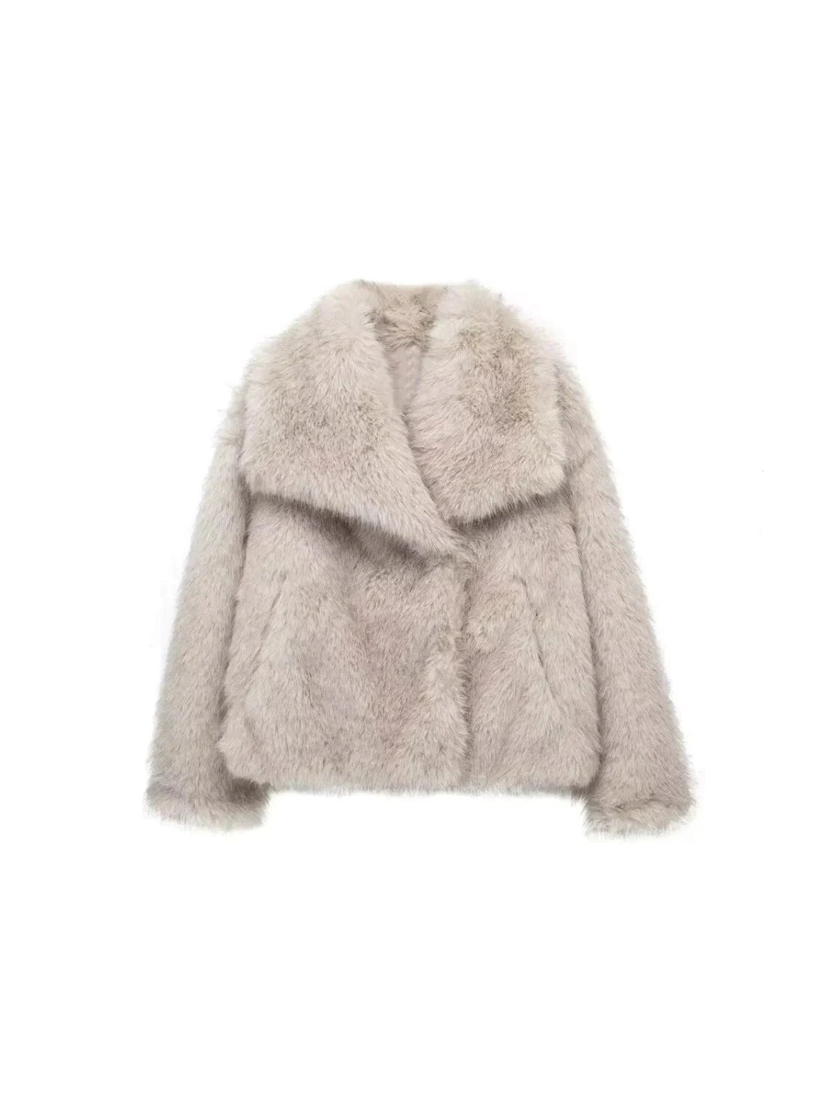 Glamorous Creamy Faux Fur Coat