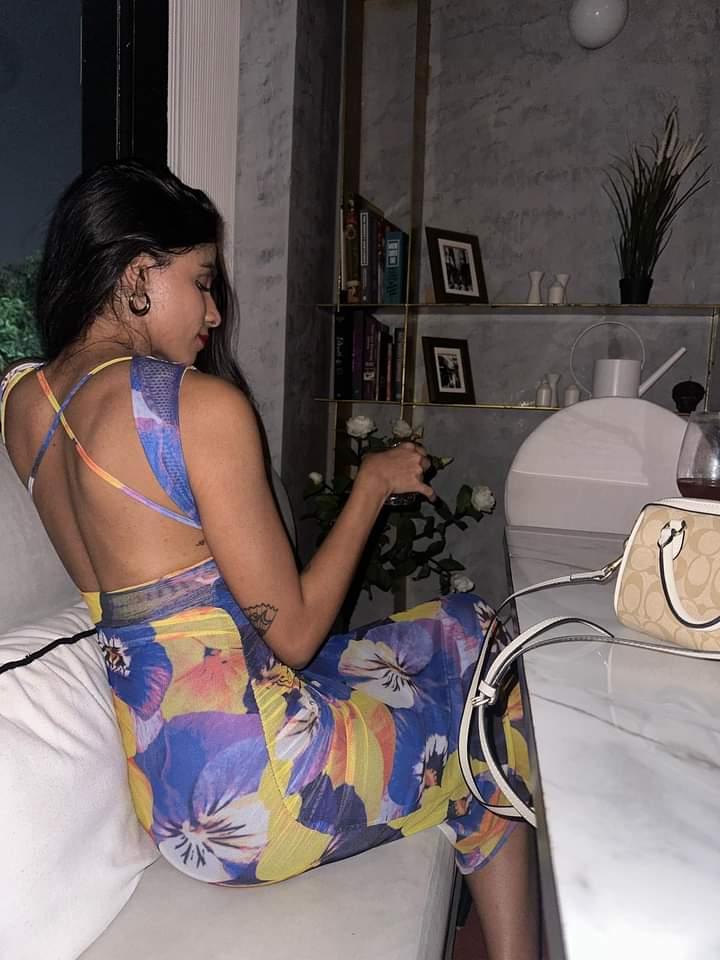 Floral Print Sleeveless Backless Mesh Tulle Dress