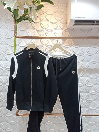 C Print Jacket & Pants Coord Set