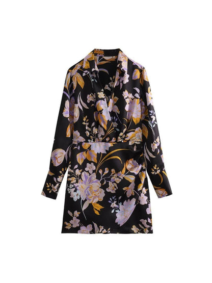 Floral Print A Line Dress