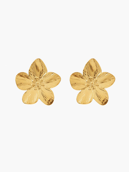 Floral Pattern Stud Earrings