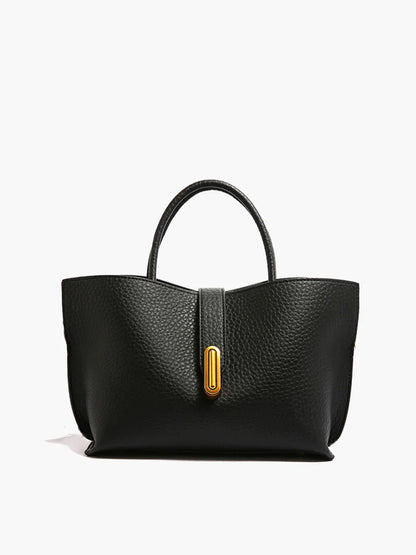 All-match Top Handle Textured Shoulder Bag