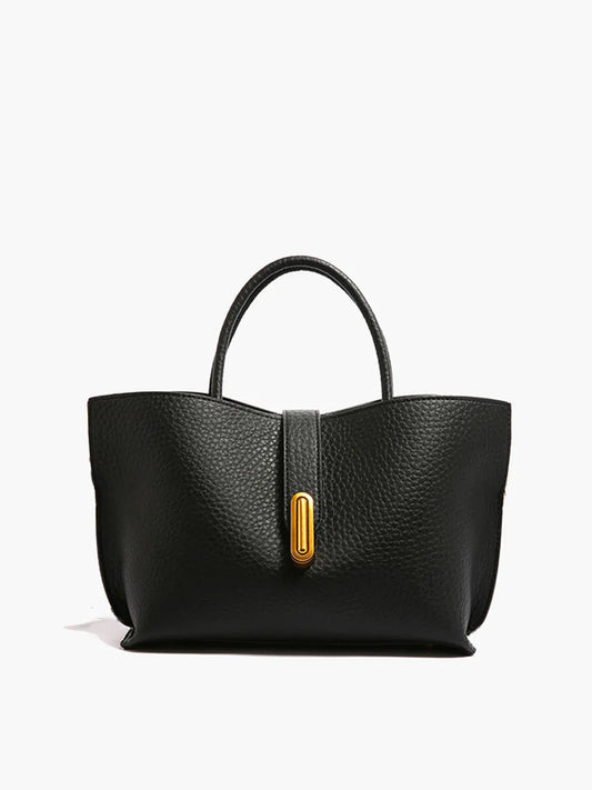 All-match Top Handle Textured Shoulder Bag