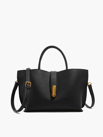 All-match Top Handle Textured Shoulder Bag