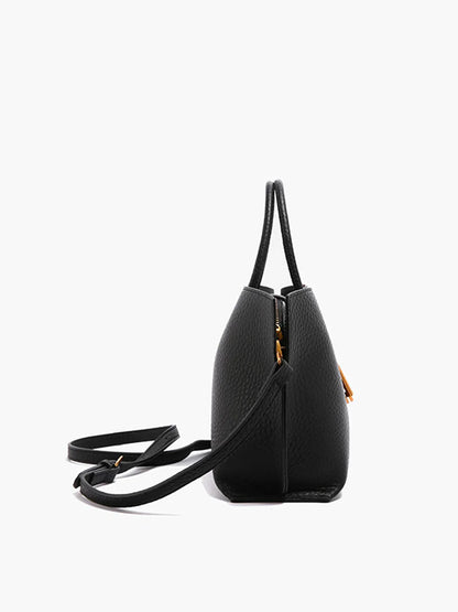 All-match Top Handle Textured Shoulder Bag