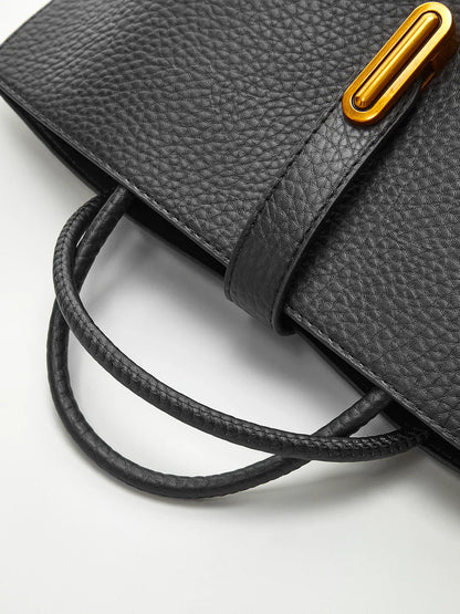 All-match Top Handle Textured Shoulder Bag