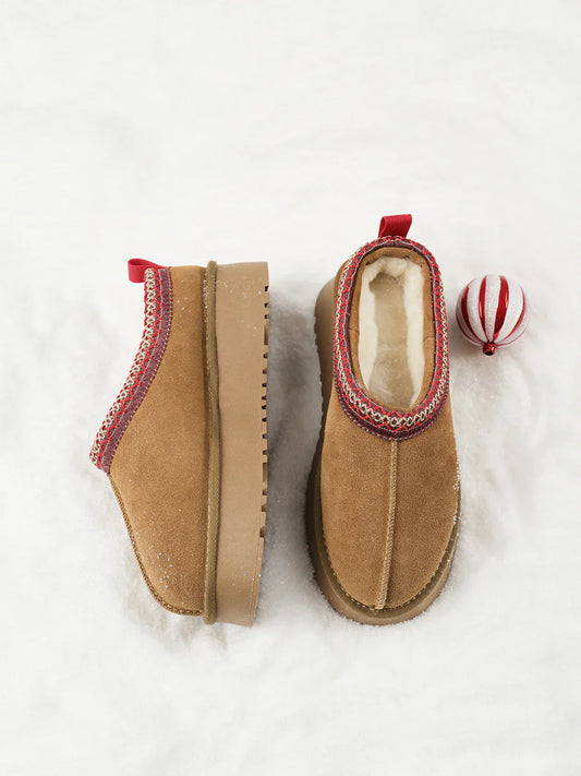 Casual Style Fur Integrated Platform Snow Boots