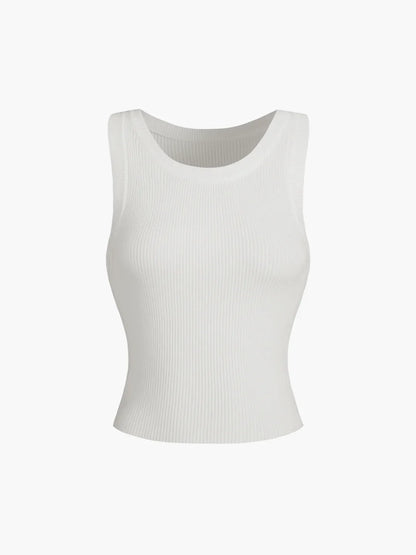 Solid Ribbed Sweater Top