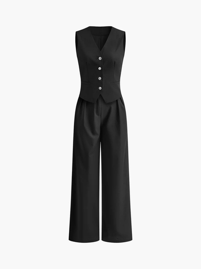 Always Chic Cotton & Linen Pants Matching Set