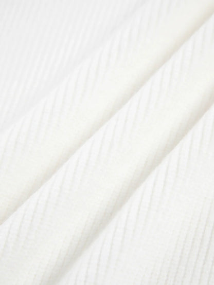 Solid Color Long-sleeved Pearl Oversized Cardigan
