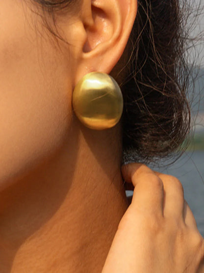 Always Elegant Brushed Ball Earrings