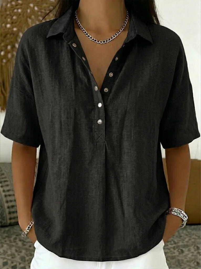 Mira | Collared Button Blouse