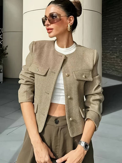 Classic Style Olive Green Cardigan