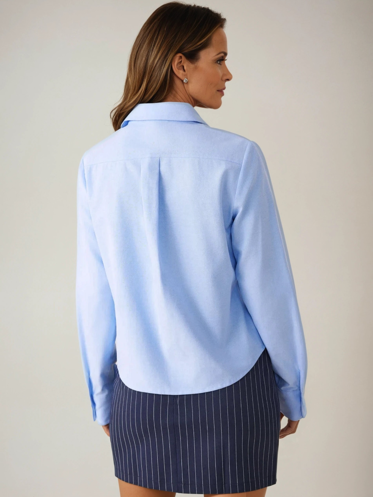 Always Professional Long-Sleeved Blue Shirt