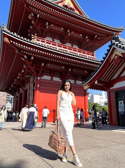 V Neck Halterneck Top & Low Waist Slit Skirt Coord Set