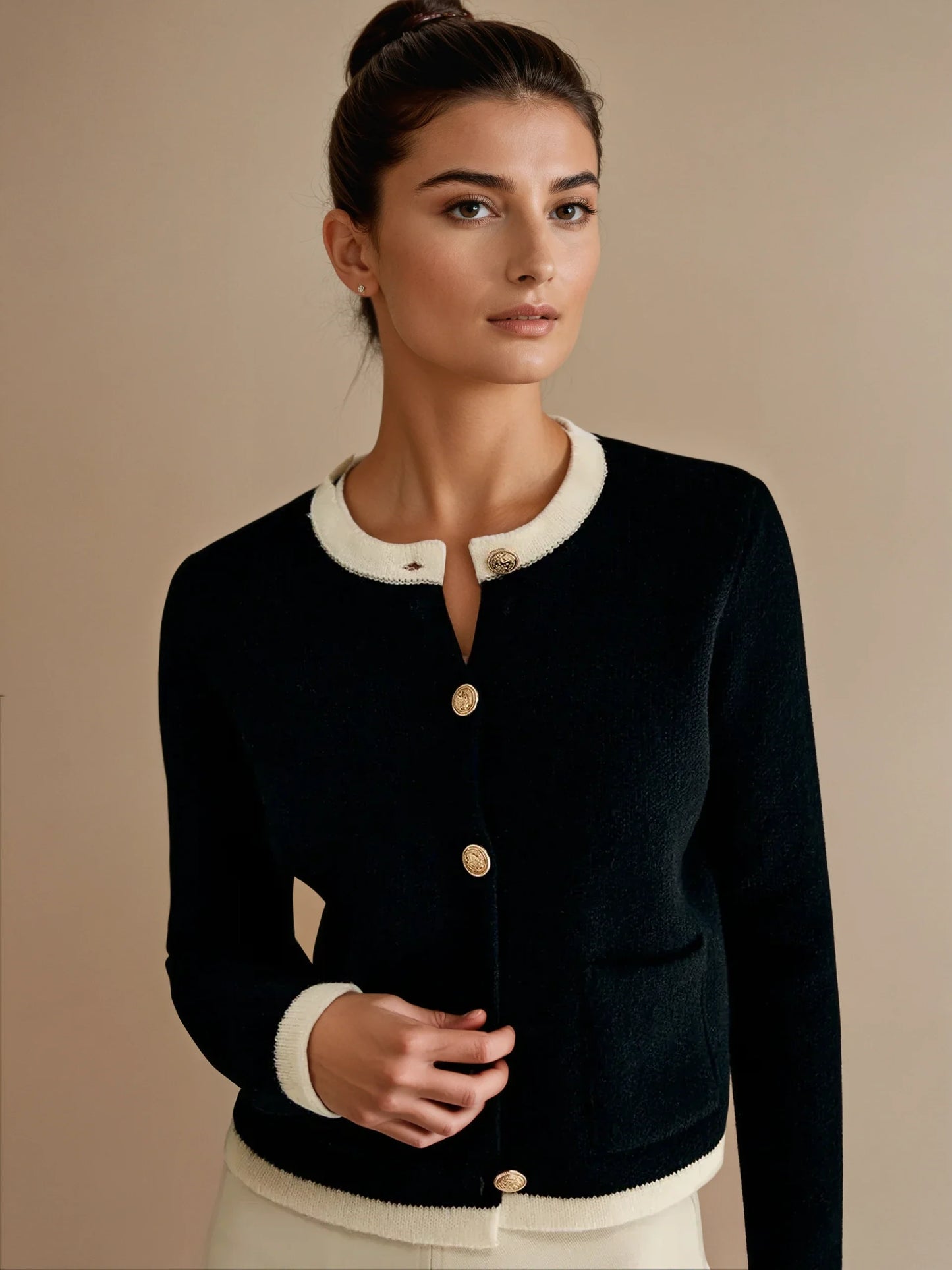 Oldmoney Style Buttoned Knit Cardigan
