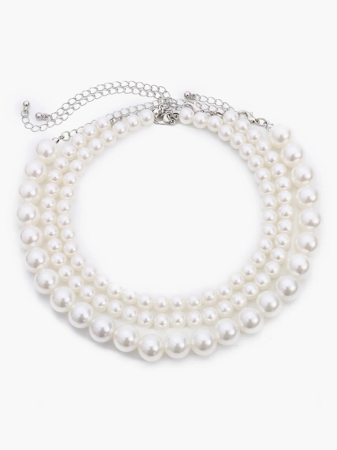 Bohemian Style Triple Layer Pearl Necklace