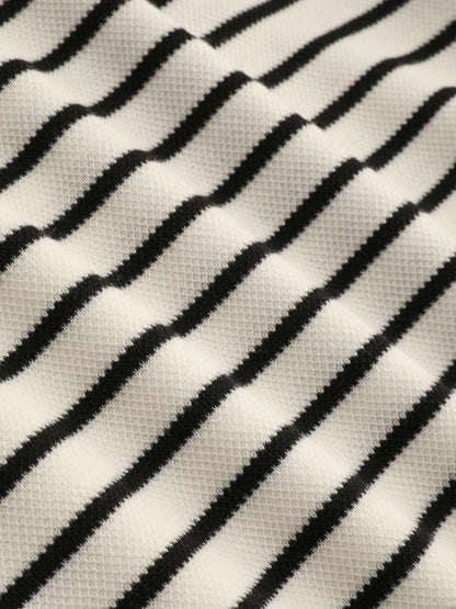 Sophisticated Stripe Breton Collared Pullover