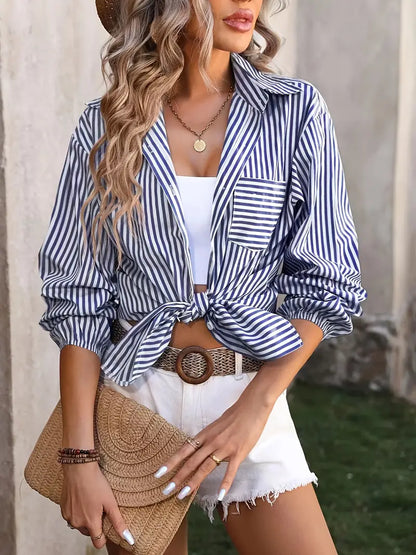 Hamptons Blue Striped Shirt