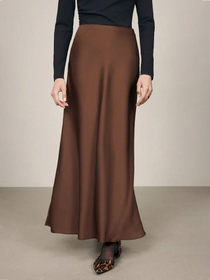 Minimalist Satin Slip Skirt