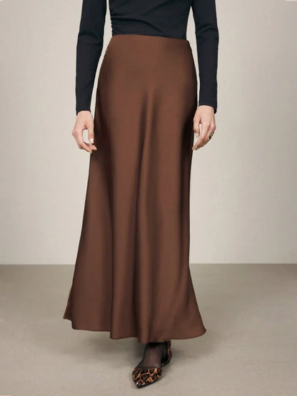 Minimalist Satin Slip Skirt