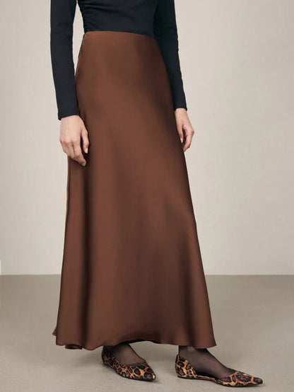 Minimalist Satin Slip Skirt