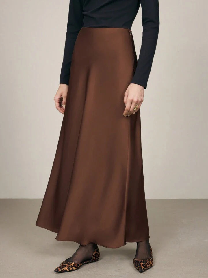 Minimalist Satin Slip Skirt