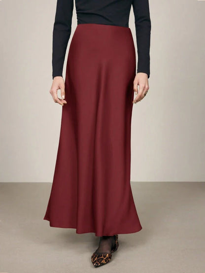 Minimalist Satin Slip Skirt