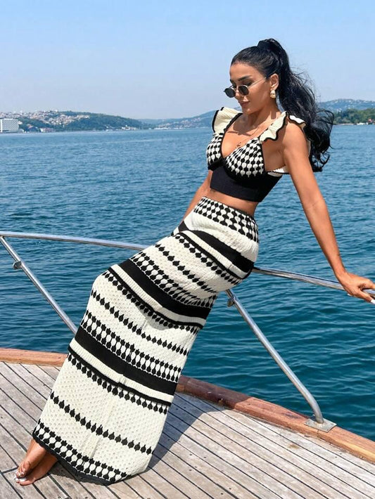 Maria Ruffle Bikini Top & Skirt Coord Set