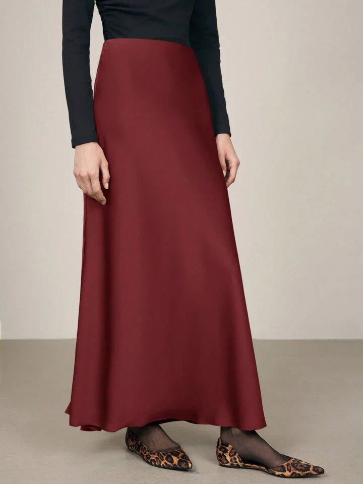 Minimalist Satin Slip Skirt