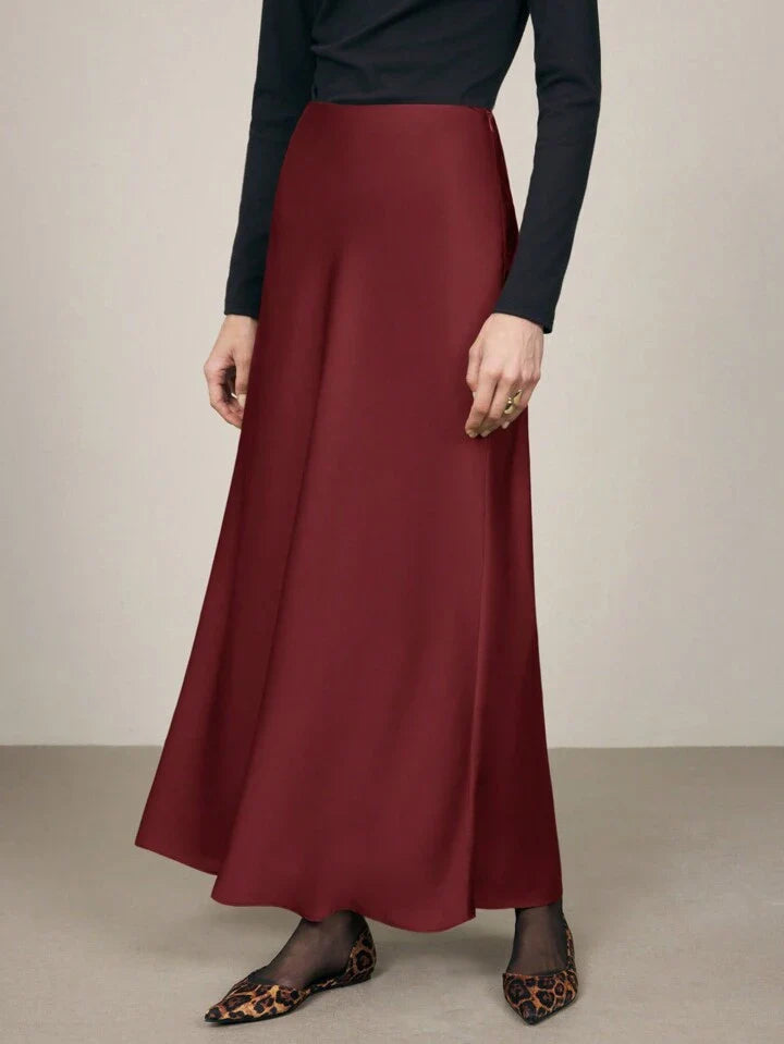 Minimalist Satin Slip Skirt