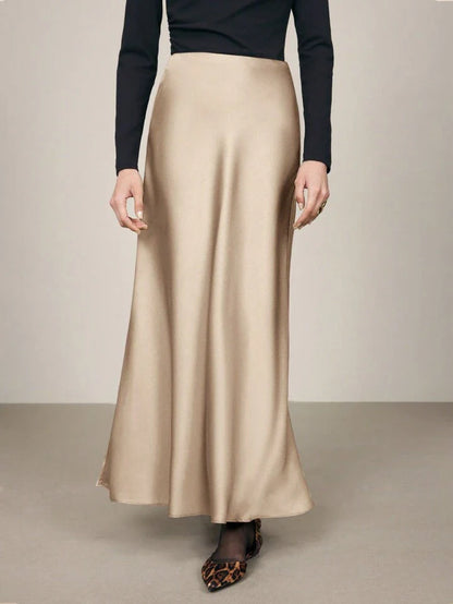 Minimalist Satin Slip Skirt