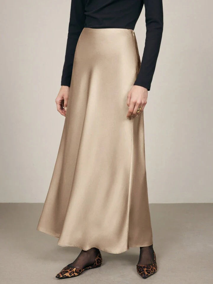 Minimalist Satin Slip Skirt