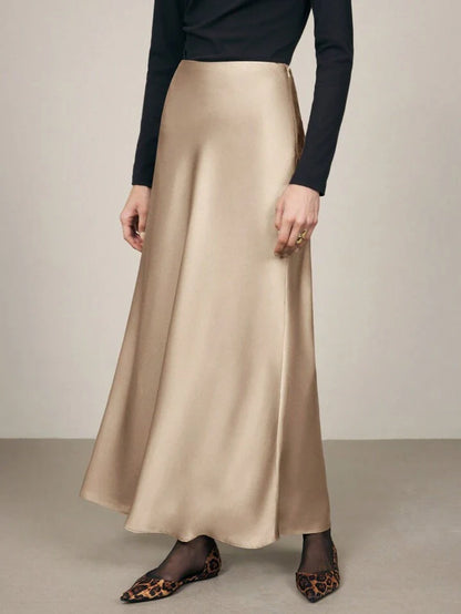 Minimalist Satin Slip Skirt