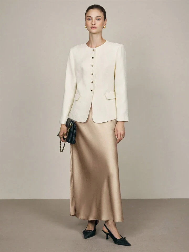 Minimalist Satin Slip Skirt