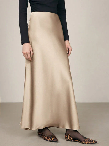 Minimalist Satin Slip Skirt