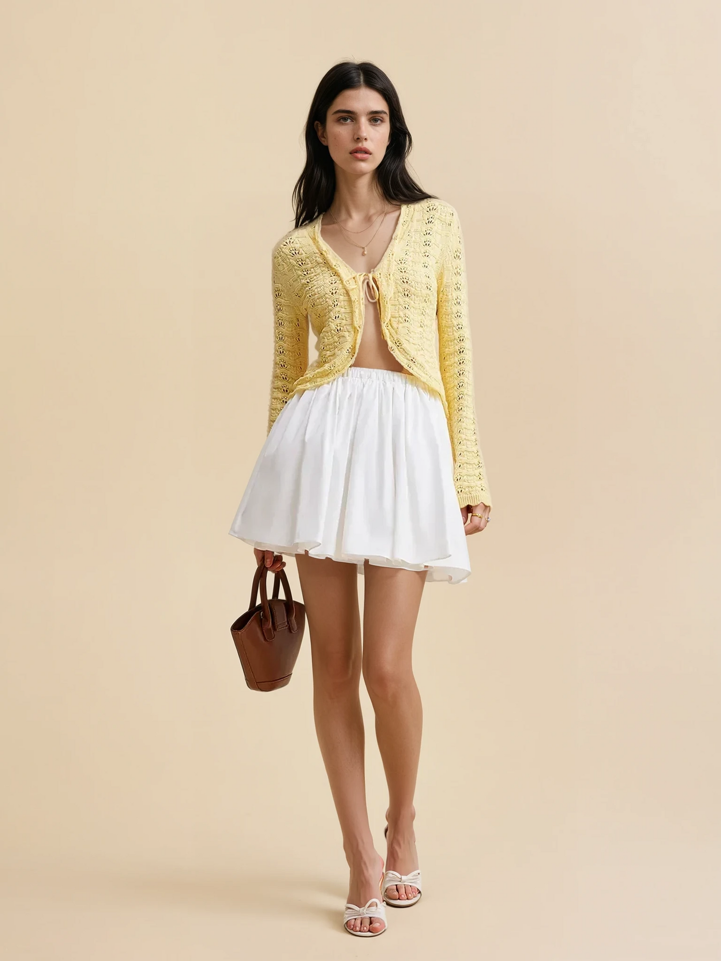 Effortless Chic Cotton Pleated Skirt