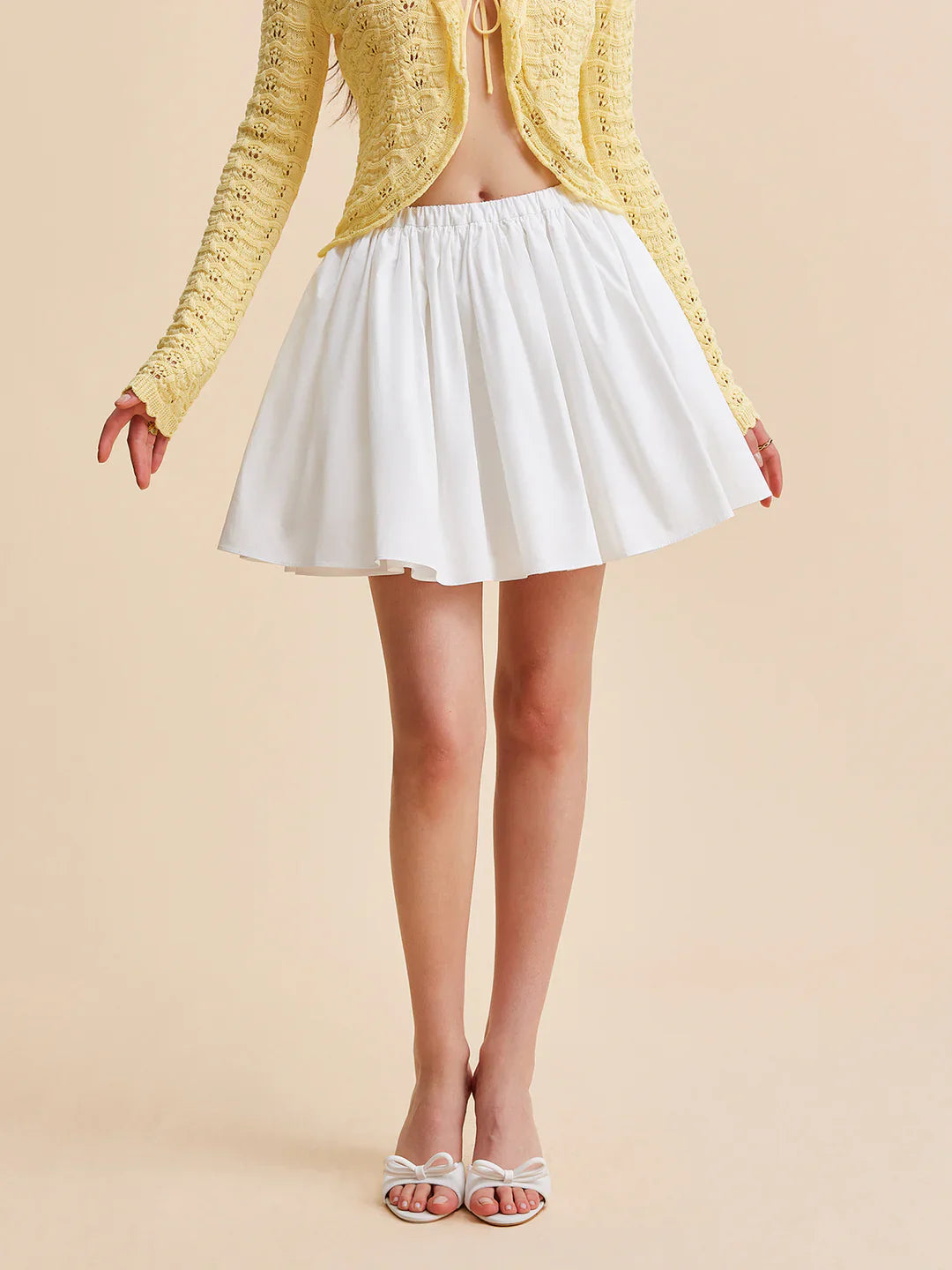 Effortless Chic Cotton Pleated Skirt