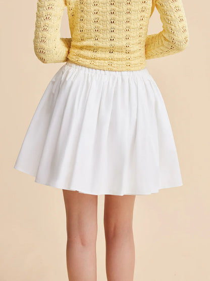 Effortless Chic Cotton Pleated Skirt