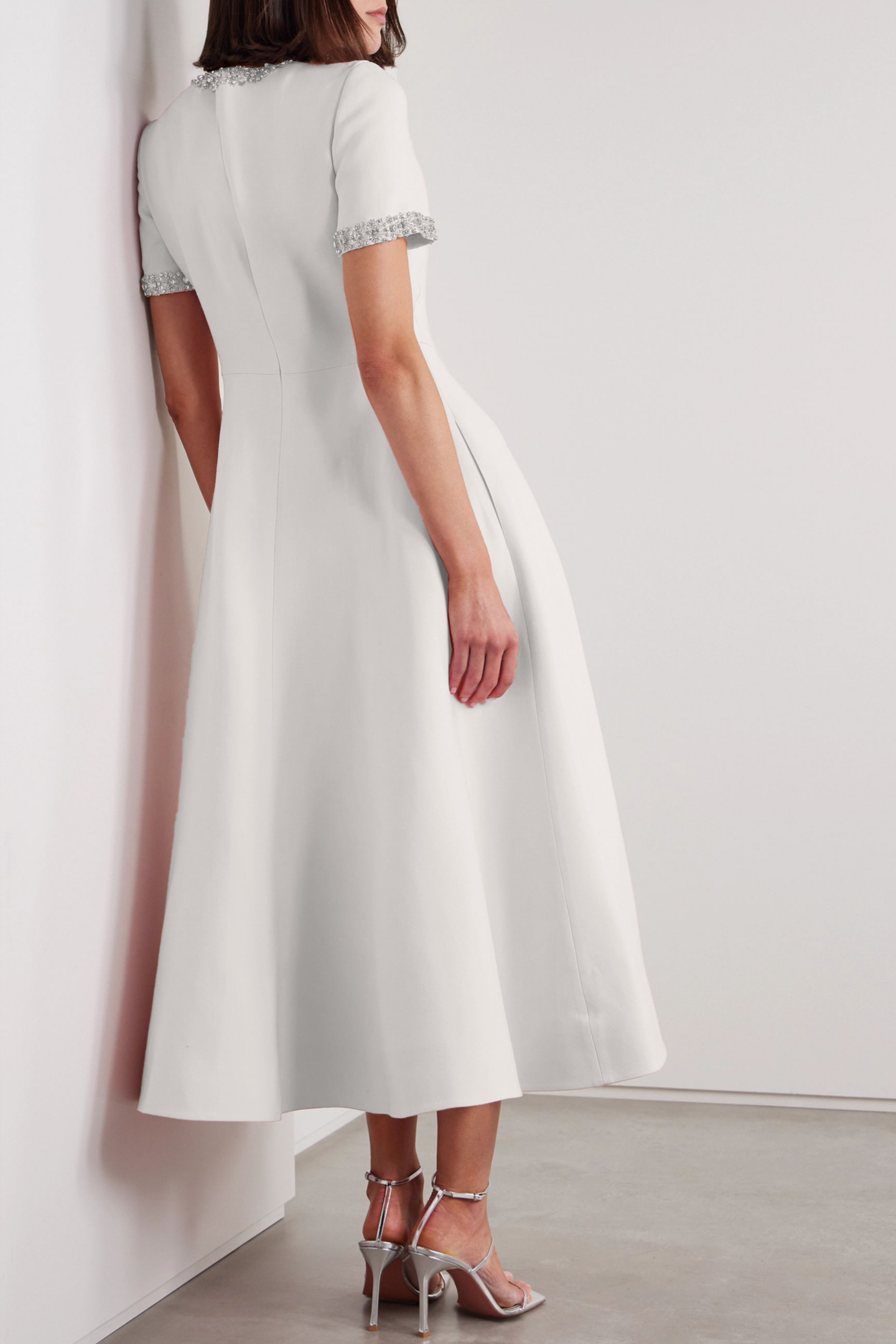 Zoe Bowknot Crystal-embellished Midi Dress