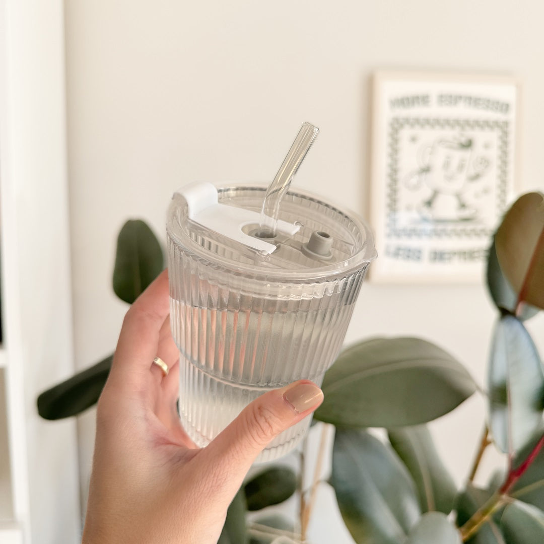 Wavy Glass Drinkware Cup