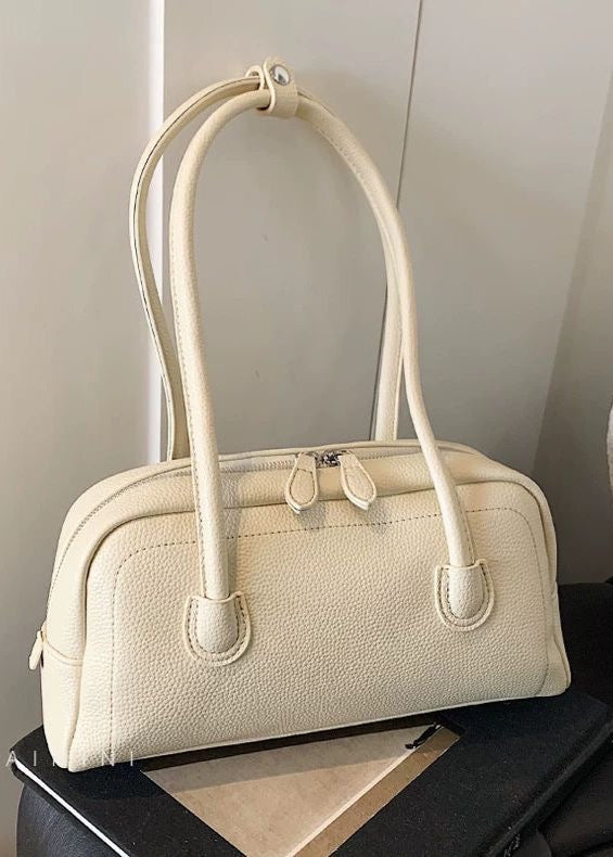 Amber Curve - Soft Yellow Shoulder Handbag