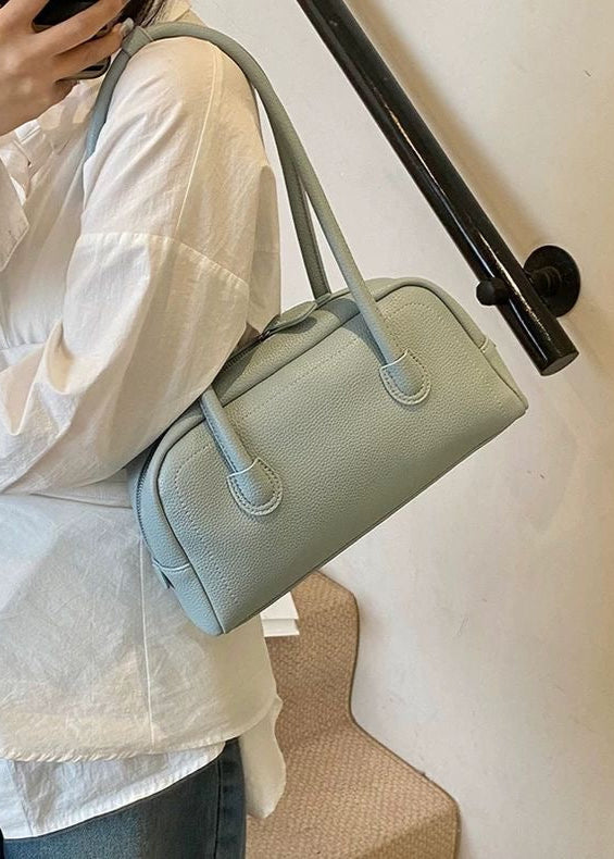 Amber Curve - Soft Yellow Shoulder Handbag