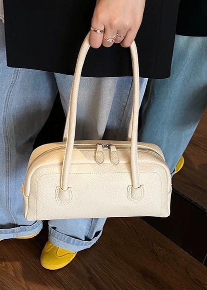 Amber Curve - Soft Yellow Shoulder Handbag