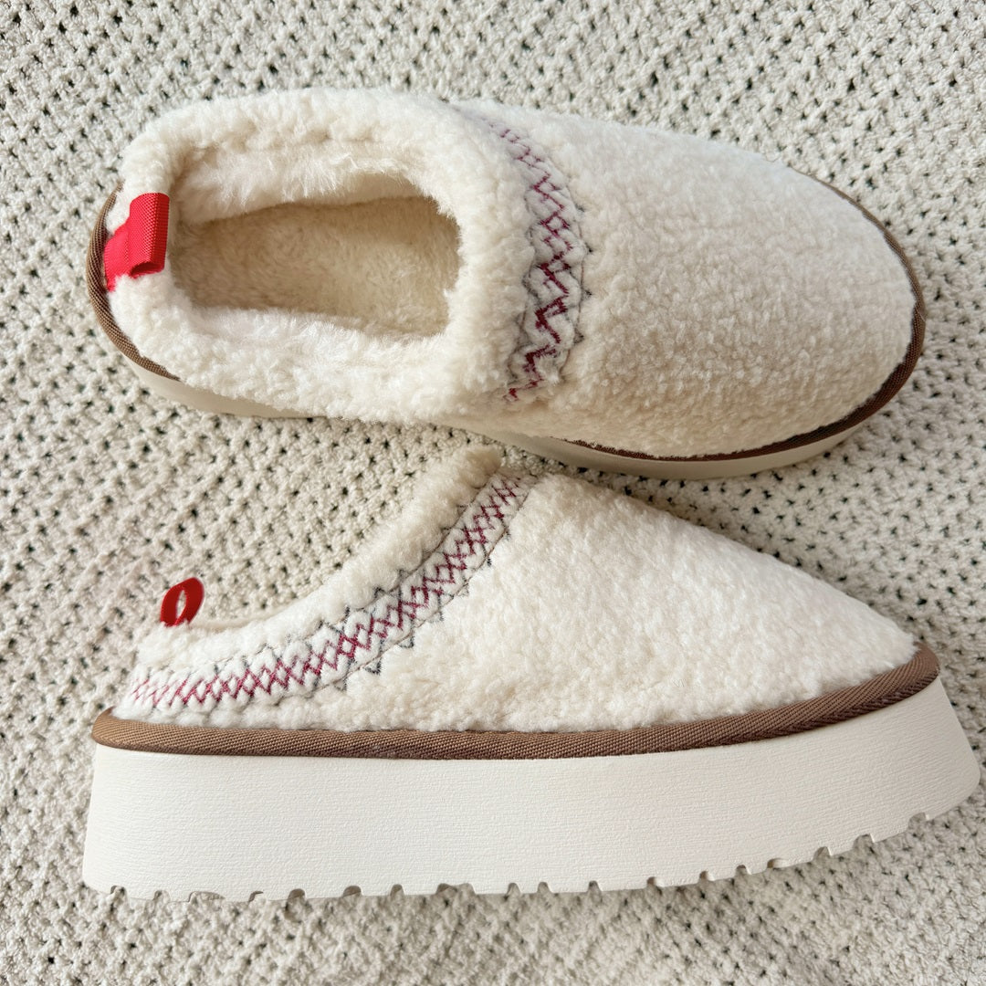 Sherpa Fleece Platform Slippers - Buy 1 Get 1 Free